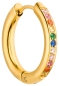 Preview: Creole Hawaii rund poliert 20mm Zirkonia - Regenbogen Edelstahl - gold