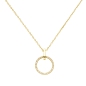 Preview: Kette 925 Silber Kreis Zirkonia - gold