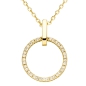 Preview: Kette 925 Silber Kreis Zirkonia - gold