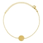 Preview: Armband mit Scheibe an Kugelkette gold