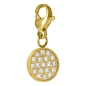 Preview: Charm Cosmopolitan Rund Edelstahl Gold