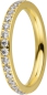 Preview: Steckring innen 2mm Zirkonia gold