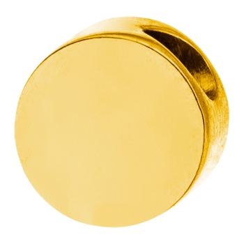 PURE - Anhänger rund, 6mm, poliert und matt aus Edelstahl - gold