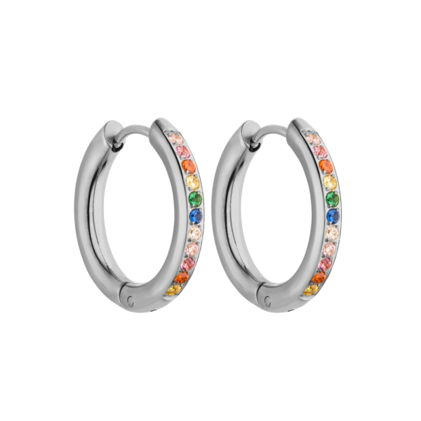 Creole Hawaii rund poliert 20mm Zirkonia - Regenbogen Edelstahl