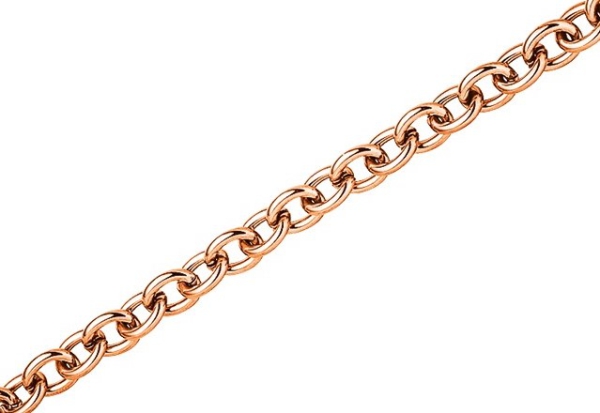 Glamour - Rundankerarmband 20cm Edelstahl - rosé