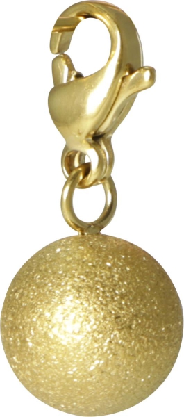 Charm Cosmopolitan Kugel diamantiert Edelstahl Gold