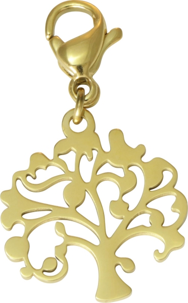 Charm Cosmopolitan Baum des Lebens Edelstahl Gold