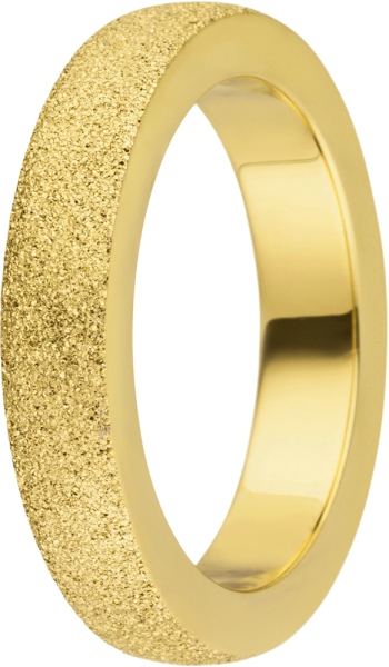 Steckring innen 4mm bombiert diamantiert gold